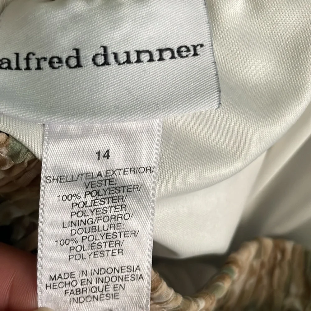 Alfred Dunner Pleated Geo Print Chiffon Skirt Size 14 - Picture 4 of 6